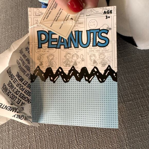 Snoopy Winter Coat Pillow Peanuts Plush 16 inch Snuggler Toy Charlie Brown Gang - Picture 8 of 8